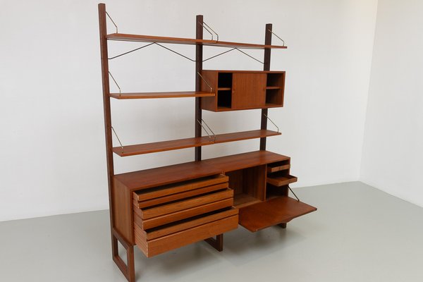 Danish Freestanding Teak Wall Unit by Poul Cadovius for Cado, 1960s.-WIX-2029053