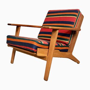 Danish GE-290 Plank Easy Chair in Oak by Hans J. Wegner for Getama, 1950s-JP-964754