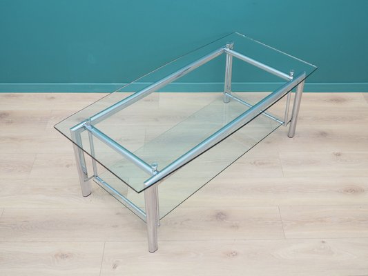 Danish Glass Coffee Table, 1970s-VND-2018234