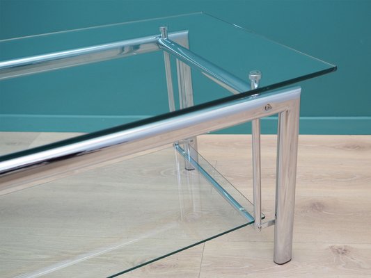 Danish Glass Coffee Table, 1970s-VND-2018234