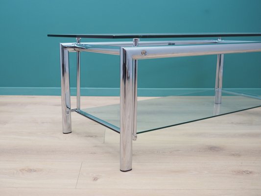 Danish Glass Coffee Table, 1970s-VND-2018234