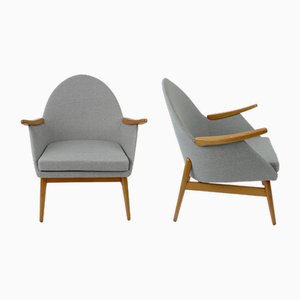 Danish Gray Armchairs, 1960s, Set of 2-HDN-1732843