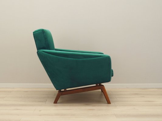 Danish Green Solid Wood Armchair, 1970s-VND-1285434