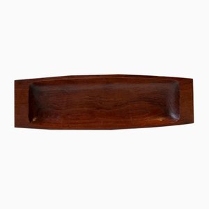 Danish Hand-Carved Oblong Tray in Teak, 1960s-LCR-742036