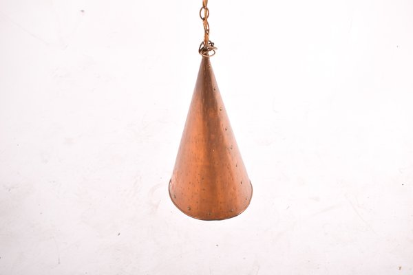 Danish Hand-Hammered Copper Pendant Lamp by E.S Horn Aalestrup, 1950s-XWB-861754