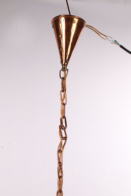 Danish Hand-Hammered Copper Pendant Lamp from E. S. Horn Aalestrup, 1950s-EZZ-904346