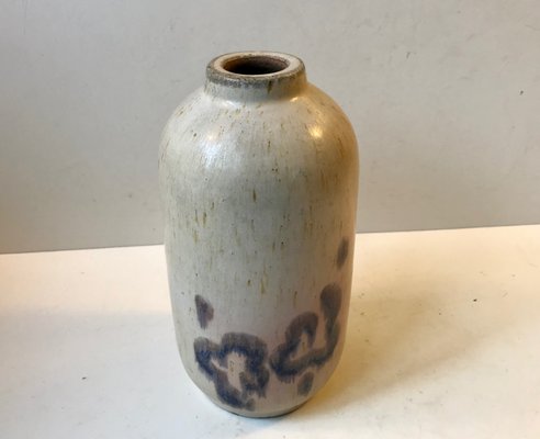 Danish Haresfur Stoneware Vase by Ellen Madsen for Lee Keramik, 1970s-LCR-666521