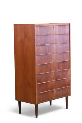 Danish High Chest in Teak with Eight Drawers, 1960s-BPJ-2016240