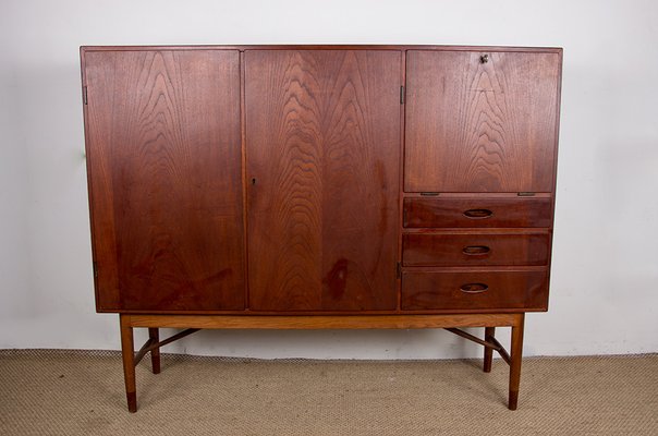 Danish Highboard in Teak by Kurt Ostervig for Randers Mobelfabrik, 1960s-EMB-2027067