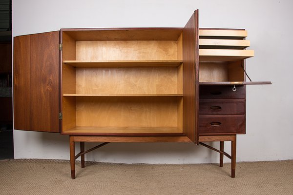 Danish Highboard in Teak by Kurt Ostervig for Randers Mobelfabrik, 1960s-EMB-2027067