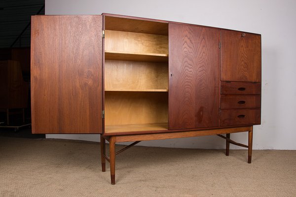 Danish Highboard in Teak by Kurt Ostervig for Randers Mobelfabrik, 1960s-EMB-2027067