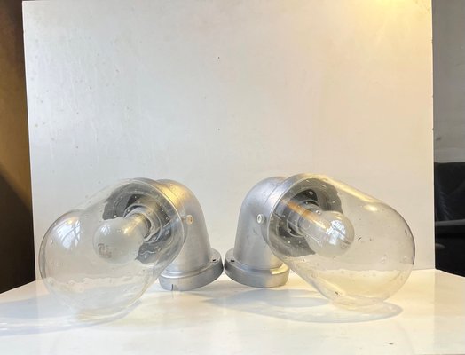 Danish Industrial Outdoor Pipe Wall Sconces by LB Lyskær, 1970s, Set of 2-LCR-1453983