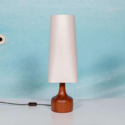 Danish Japandi Design Table Lamp in Teak, 1960s-HGA-2022433