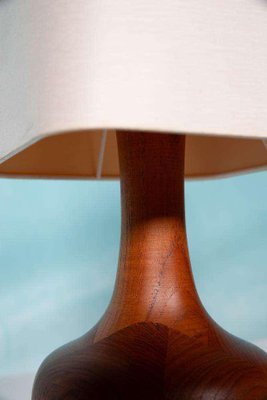 Danish Japandi Design Table Lamp in Teak, 1960s-HGA-2022433