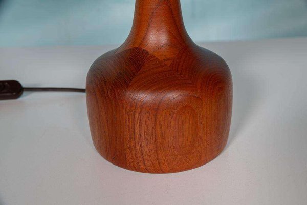 Danish Japandi Design Table Lamp in Teak, 1960s-HGA-2022433