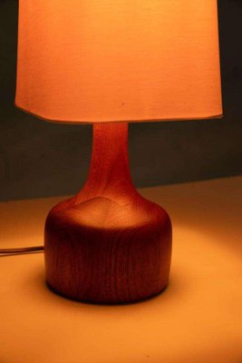 Danish Japandi Design Table Lamp in Teak, 1960s-HGA-2022433