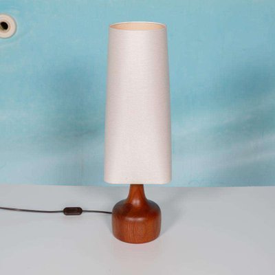 Danish Japandi Design Table Lamp in Teak, 1960s-HGA-2022433