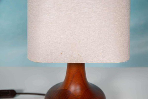 Danish Japandi Design Table Lamp in Teak, 1960s-HGA-2022433