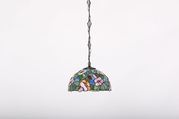 Danish Lead Glass Pendant Lamp, 1970s-DQ-875870