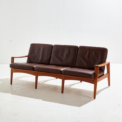 Danish Leather Sofa Set by Arne Wahl Iversen for Komfort, Set of 3-CI-1292414