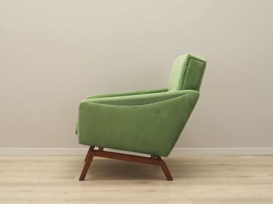 Danish Light Green Solid Wood Armchair, 1970s-VND-1285435