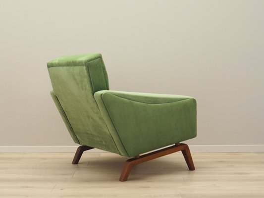 Danish Light Green Solid Wood Armchair, 1970s-VND-1285435