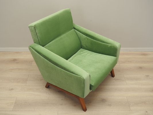 Danish Light Green Solid Wood Armchair, 1970s-VND-1285435