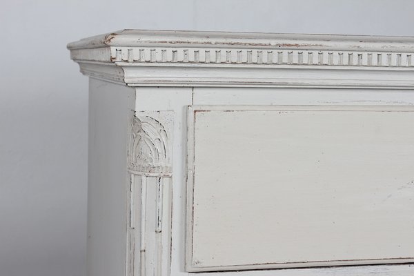 Danish Louis XVI Style Chest of Drawers with Gray Paint and Patina, 19th Century-QQ-1718253