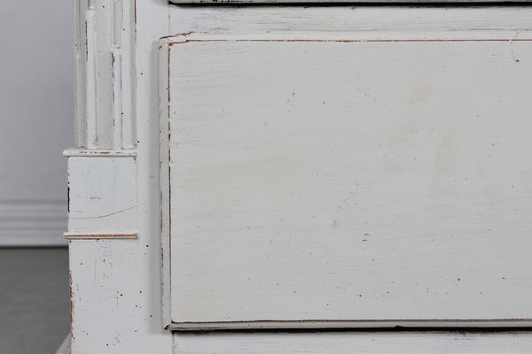 Danish Louis XVI Style Chest of Drawers with Gray Paint and Patina, 19th Century-QQ-1718253