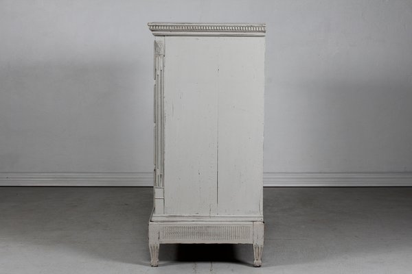 Danish Louis XVI Style Chest of Drawers with Gray Paint and Patina, 19th Century-QQ-1718253