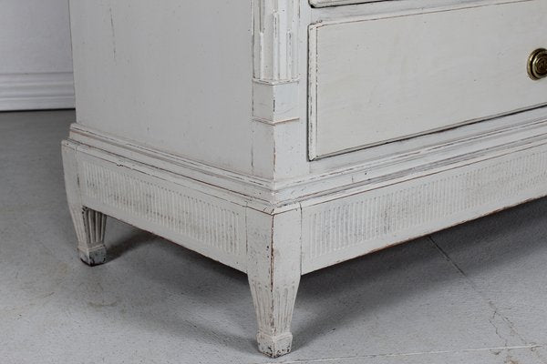 Danish Louis XVI Style Chest of Drawers with Gray Paint and Patina, 19th Century-QQ-1718253