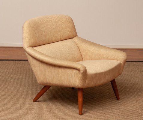 Danish Lounge Chair in Wool and Oak by Leif Hansen for Kronen, 1960s-JE-1260817