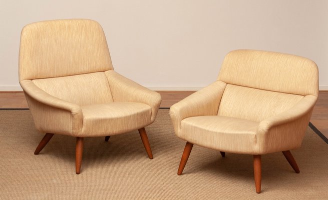 Danish Lounge Chair in Wool and Oak by Leif Hansen for Kronen, 1960s-JE-1260817