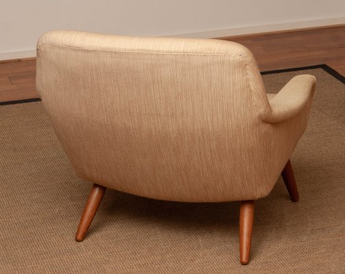 Danish Lounge Chair in Wool and Oak by Leif Hansen for Kronen, 1960s-JE-1260817