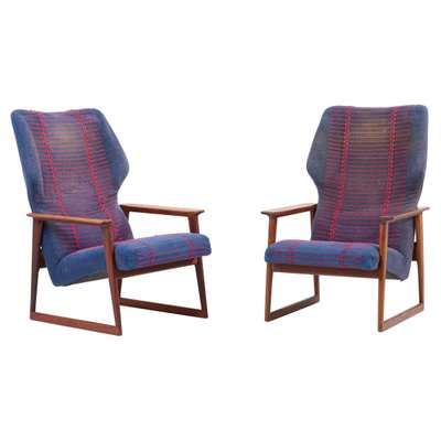 Danish Lounge Chairs by Hans Olsen, Denmark, 1960s, Set of 2-SFD-962796