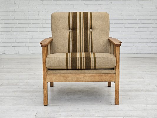 Danish Lounge Chairs in Wool & Oak, 1970s, Set of 2-TMW-1749655