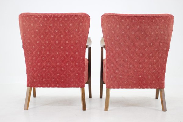 Danish Low Back Easy Chairs by Alfred Christensen, 1940s, Set of 2-TZ-1448500