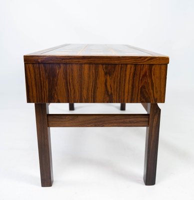 Danish Low Chest in Rosewood with Tiles, 1960s-UY-952735