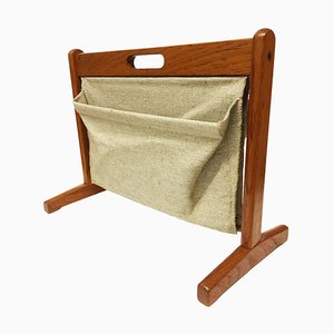 Danish Magazine Rack in Teak from Furbo, 1960s-UCH-1224448