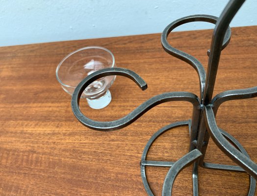 Danish Metal and Glass Candleholder, 1960s-UAH-1436253