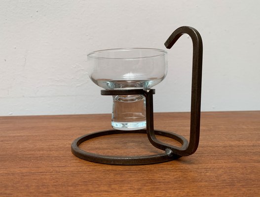 Danish Metal and Glass Candleholder, 1960s-UAH-1425194