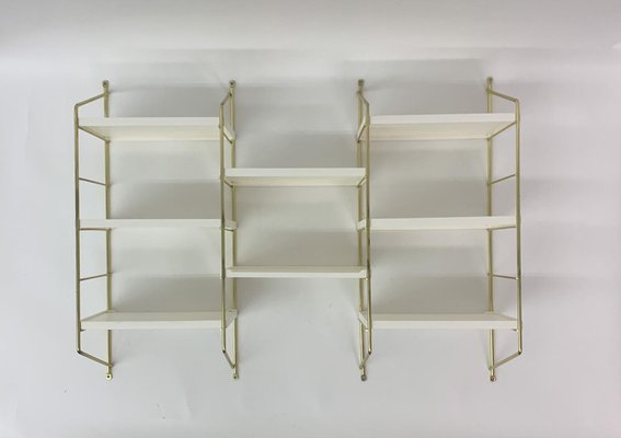 Danish Metal Shelving Wall Unit, 1970s-BGP-1178655