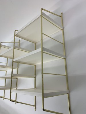 Danish Metal Shelving Wall Unit, 1970s-BGP-1178655