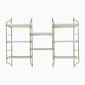 Danish Metal Shelving Wall Unit, 1970s-BGP-1178655