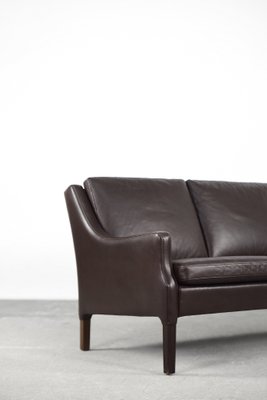 Danish Mid-Century Modern 3-Seater Chocolate Leather Sofa, 1960s-ZAA-1268381