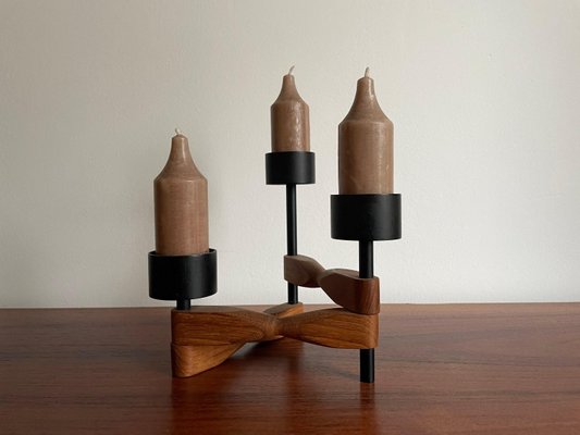 Danish Mid-Century Modern Teakwood Candleholder-WSA-1092777