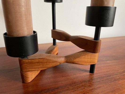 Danish Mid-Century Modern Teakwood Candleholder-WSA-1092777