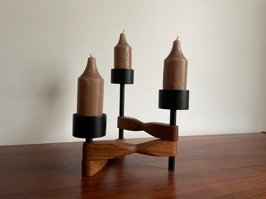 Danish Mid-Century Modern Teakwood Candleholder-WSA-1092777