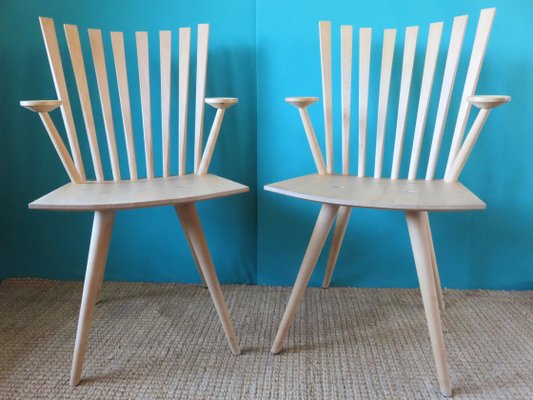 Danish Mikado Maple Armchairs by J.Foersom and P.Hjort Lorenzen for Fredericia, Set of 2-AC-1156226