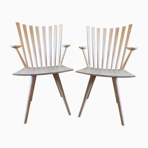 Danish Mikado Maple Armchairs by J.Foersom and P.Hjort Lorenzen for Fredericia, Set of 2-AC-1156226